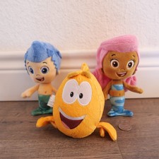 Bubble Guppies Gil Molly Mr Grouper Plush Nickelodeon Set Lot of 3
