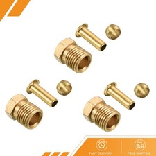 3 Set 4mm ID 6mm OD Tube Brass Compression Assortment Kit Sleeve Ferrule Nut