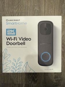 Amcrest AD410 Smart 2K WiFi Video Doorbell Camera | Original Box + Extra Mount