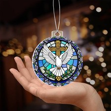 Dove Acrylic Ornament Plaque, Christmas Gift