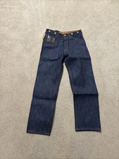 Red Tornado Selvedge Jeans Mens 30x30 Dark Indigo Raw Denim Straight Buckle NWT