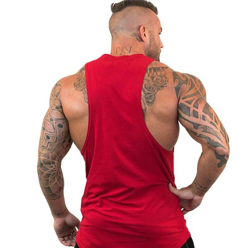 Herren Fitness Tank Top Muskelshirt Bodybuilding T-Shirt Top Sport Gym Unterhemd - Bild 3 von 3