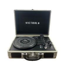 Victrola Journey Bluetooth Record Player Suitcase Gray Open Box Tested Working