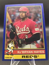 2025 Topps Heritage High Number Blue Border #580 Ke’Bryan Hayes, Cincinnati Reds
