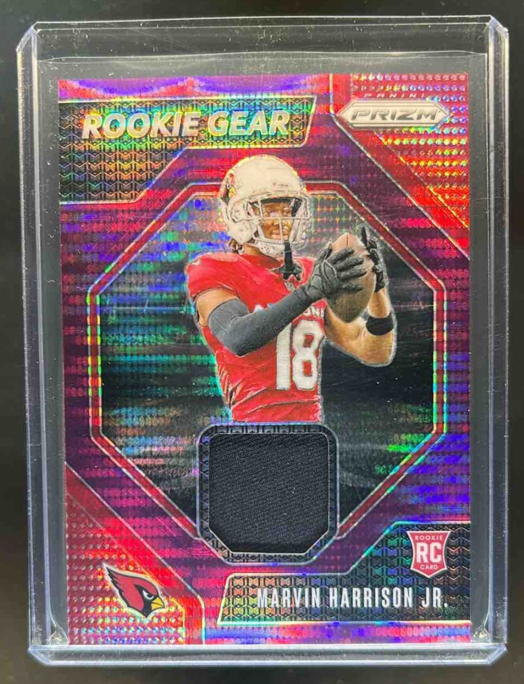 2024 Prizm Marvin Harrison Jr. Rookie Gear RC Jersey Purple Pulsar #RG-MHJ