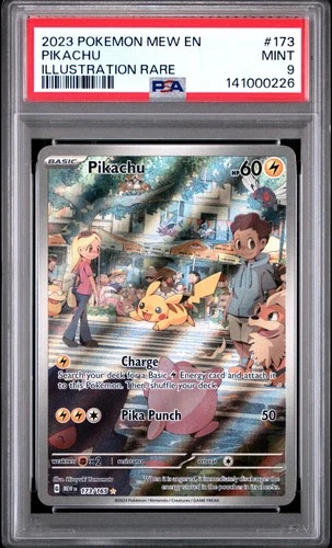 2023 POKEMON MEW EN-151 ILLUSTRATION RARE #173 PIKACHU PSA 9