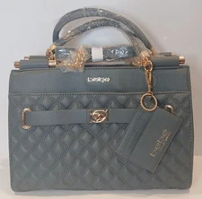 Bebe Alex Quilted Satchel Bag. New 