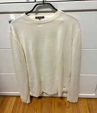 Loro Piana Herren Pullover Weiß Rundhals Sei...