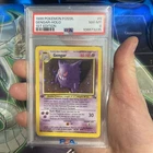 1999 Pokémon TCG Gengar Fossil Holo Card 5/62 1st Edition Psa 8