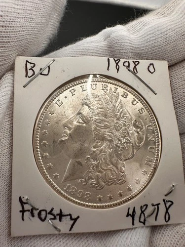 1898 O BU UNCIRCULATED MORGAN SILVER DOLLAR AUTHENTIC U.S.MINT 4878