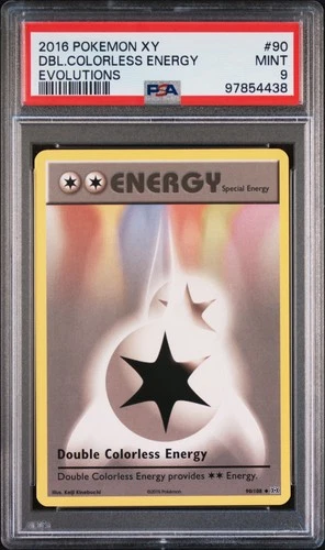 2016 POKEMON XY EVOLUTIONS #90 DOUBLE COLORLESS ENERGY PSA 9