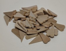50 Unfinished Wood Hearts 2"x1"x 3/16" THK Country Art Craft Project Valentines