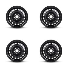 Set Of 4 17 Black Steel Wheels Rims For Dodge 5x100 Idz6 Genuine 5lug Set Of 4 17 Black Steel Wheels Rims For Dodge 5x100 Idz6 Genuine 5lug