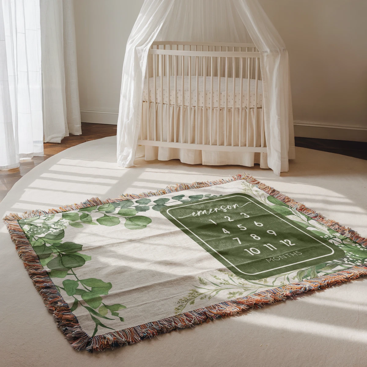 ODOXIA Baby Milestone Blanket in German, Cotton Muslin Cloth, Swaddling