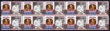 BABE RUTH BASEBALL GREAT HALL OF FAME INDUCTEE STRIP OF 10 MINT STAMPS