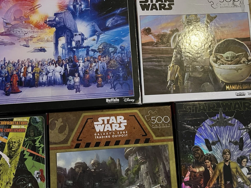 Buffalo Puzzles Star Wars Lot of 5 Chosen One Galaxys Edge Return Jedi +More - Image 3 of 4