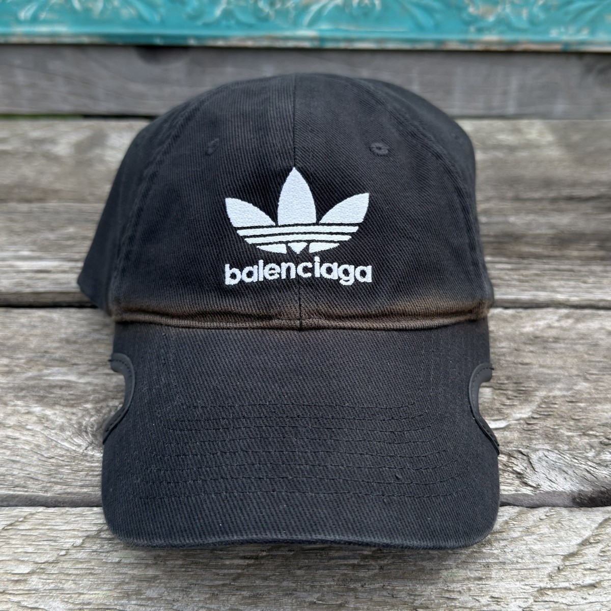 2022 Balenciaga x Adidas 'Trefoil' Logo Cap, Men's Size L, Black