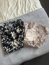 2 x shein dresses bundle uk 18 (xl) – black & cream floral + cream floral.