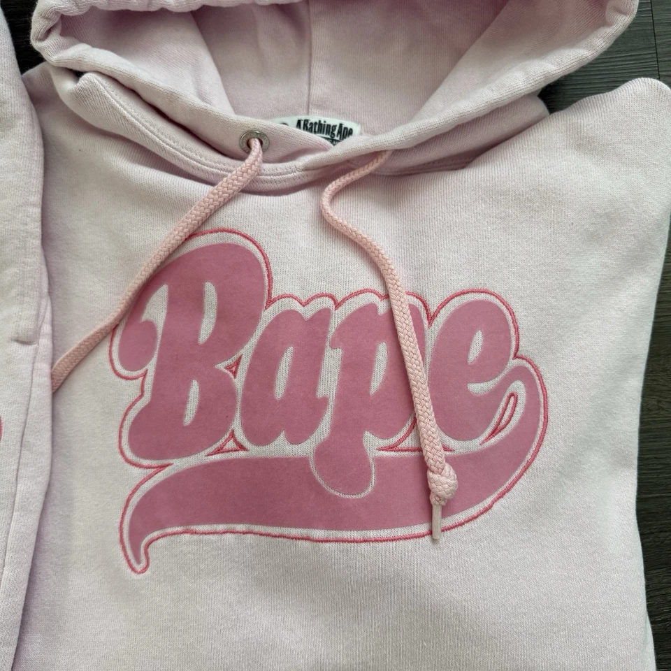 BAPE A Bathing Ape Rosa Grande Sudadera con Capucha Pantalones 2 Piezas Sudadera Rara XS Foto 2 de 4