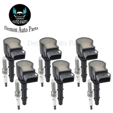 6pcs Ignition Coil and Spark Plug For 2010-2012 Mercedes-Benz GLK350 3.5L V6