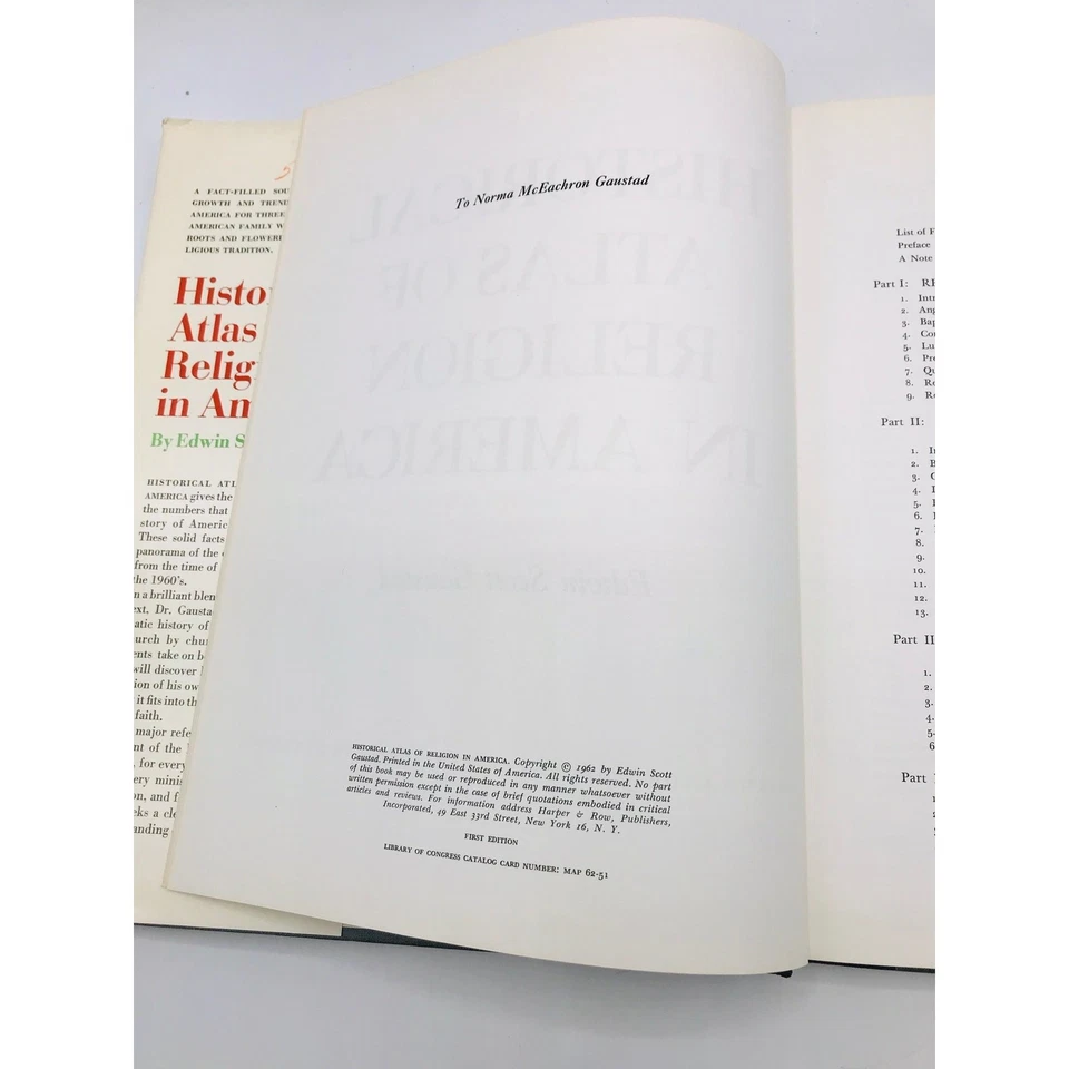 Historical Atlas of Religion in America Edwin Scott Gaustad Geography History - Image 4 of 4