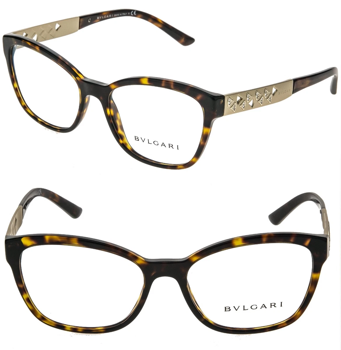 Bvlgari BV4153B 501 52 Divas\' Dream Cat Eye Eyeglasses Frames Bvlgari Square Eyeglass Frames for sale | eBay main image 3