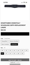 5 Lightly Used Equifit Smart Fabric Girth Liners Size 50 Inch Black