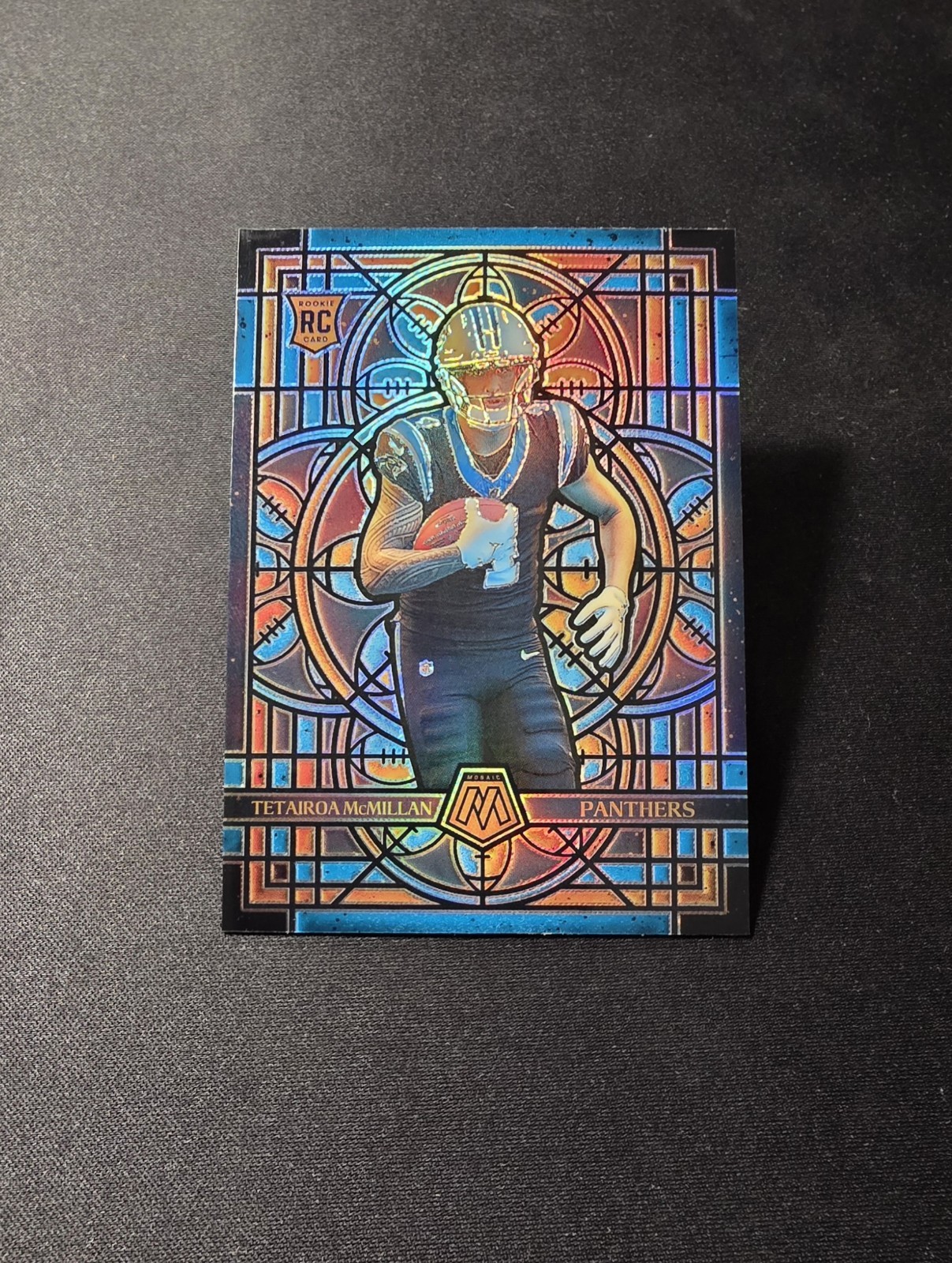 2025 Panini Mosaic Tetairoa McMillan Stained Glass Rookie RC #3 Standard Size