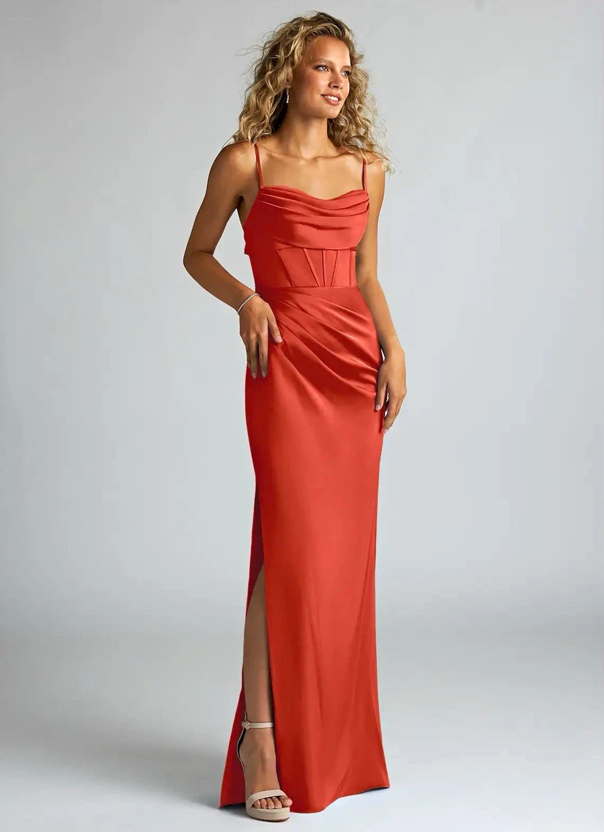orange bridesmaid dresses ebay Mismatch Orange Bridesmaid Dresses for Wedding Party MJ7 US10