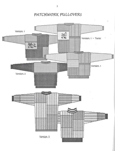 MAGIC PATCHWORK PULLOVERS Ricki Mundstock/Cables without Transferring PC & Elec - Picture 3 of 3