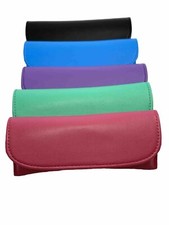NEW Bright Jewel Colorful Semi-Soft Eyeglasses Case With Flap Closure Med Qty 5