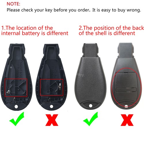 2 For 2009 2010 2011 2012 Dodge RAM Remote Car Key Shell Case Fob Cover 3 Button - Foto 2 di 9