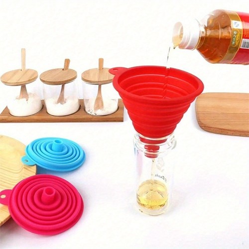 5Pcs Silicone Collapsible Funnel Gadgets Accessories for Filling Small Bottles - Picture 10 of 11