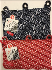 ZIPIT Cosmo 3 Ring Binder Pouch, Lot of 2, Zebra & Red w/ White Polka Dots
