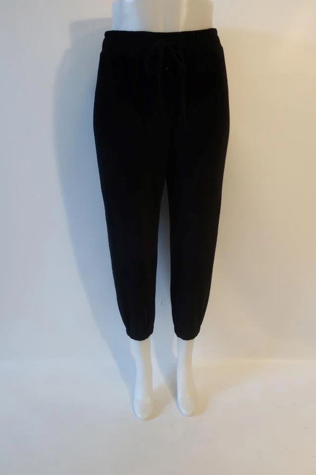 Pantalones deportivos de terciopelo negro marchito para mujer S * nuevos con etiquetas Foto 3 de 4