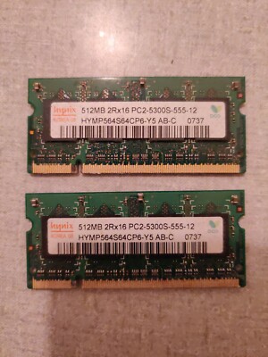 Hynix PC2 - 5300S 2 GB (4 x 512MB) SO-DIMM DDR2 Memory
