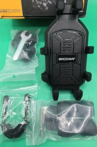 Support téléphone moto Brcovan pour téléphones 5,4"-7,2" rotation 360 degrés, boîte ouverte - Photo 2/3