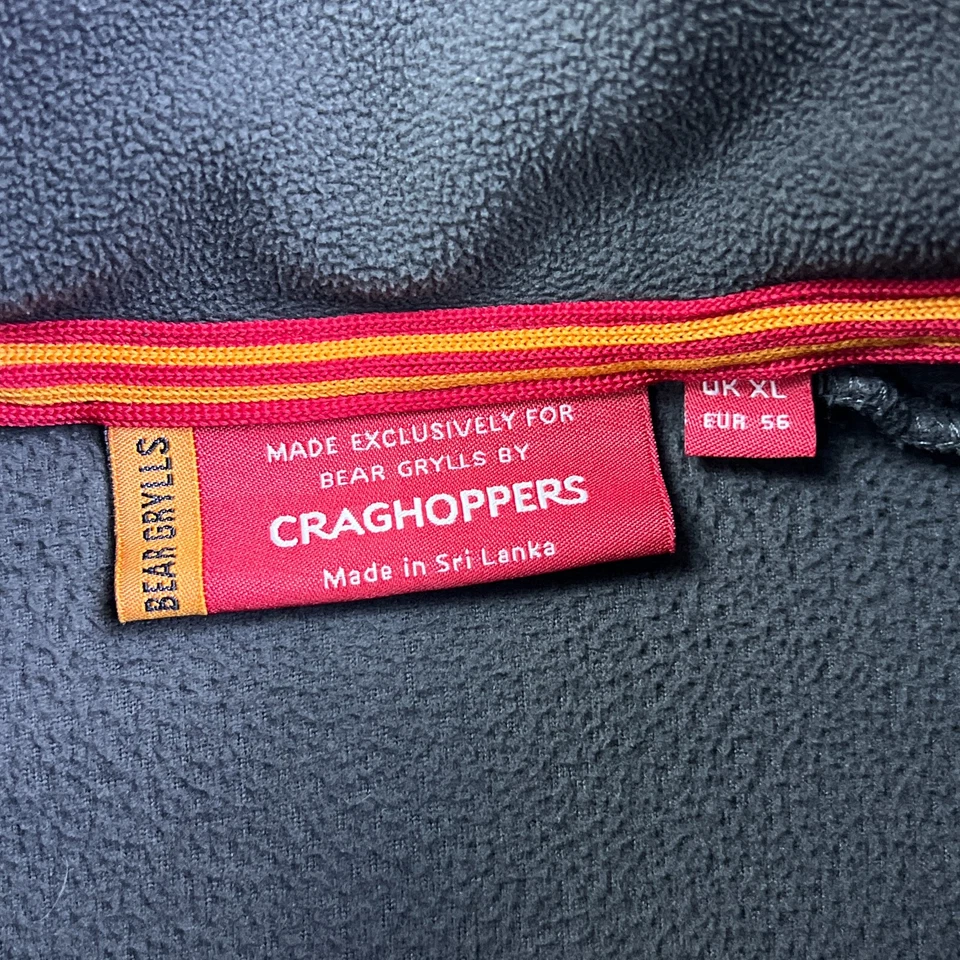 Craghoppers Bear Grylls Fleece Mens XL Gray 1/4 Zip Walking Hiking Outdoor Top - Image 3 of 4