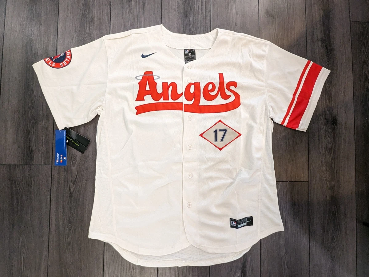 Shohei Ohtani 大谷翔平 Kanji Japanese Los Angeles City Connect Cream Jersey XXL