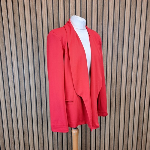 Made in Italy Jacket Red Womens 2XL UK 18 Blazer Long Sleeve - Picture 3 of 10