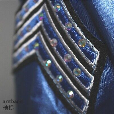 Rare Embroider Michael Jacket This is it Black Blue Crystal Rare Embroider Michael Jacket This is it Black Blue Crystal