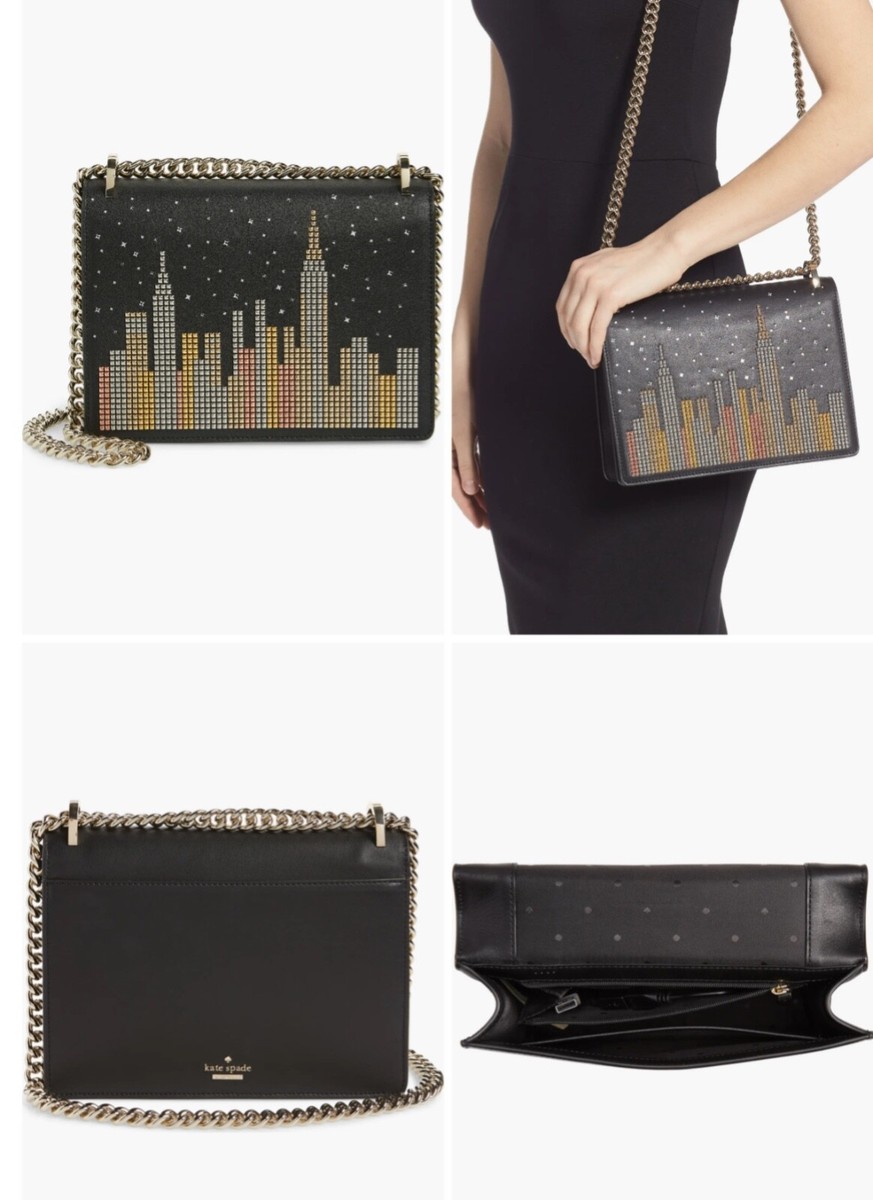 Kate Spade Glitzy Ritzy Skyline Marci Leather Light up