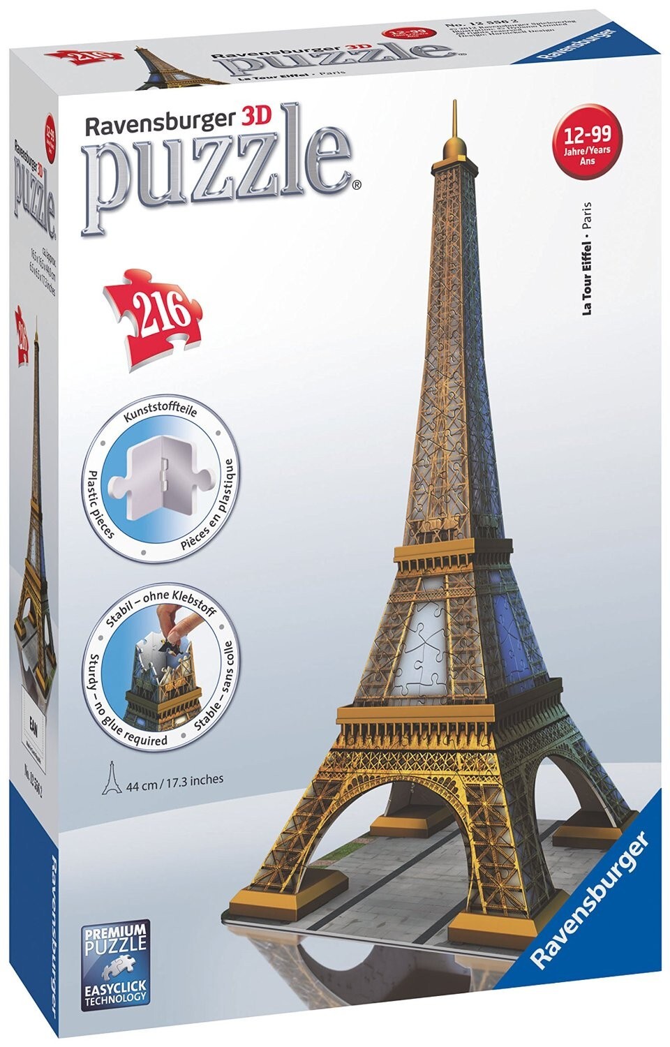 Ravensburger Eiffel Tower Building 3D Jigsaw Puzzle, 216 Pieces | eBay