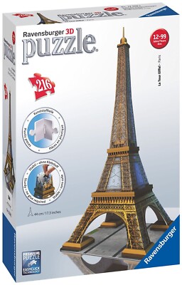 Ravensburger Eiffel Tower Building 3D Jigsaw Puzzle, 216 Pieces