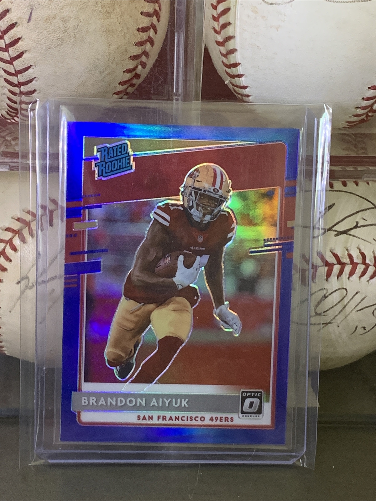 2020 Donruss Optic Rated Rookie Blue Prizm #169 Brandon Aiyuk /179 RC SF 49ers