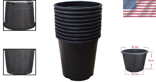 Versatile 1-15 Gallon Nursery Pots with Drainage Holes - Perfect for Any Garden