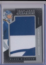 2021-22 UD Black Diamond Team Logo Jumbo Patch Andrei Vasilevskiy Tampa Bay