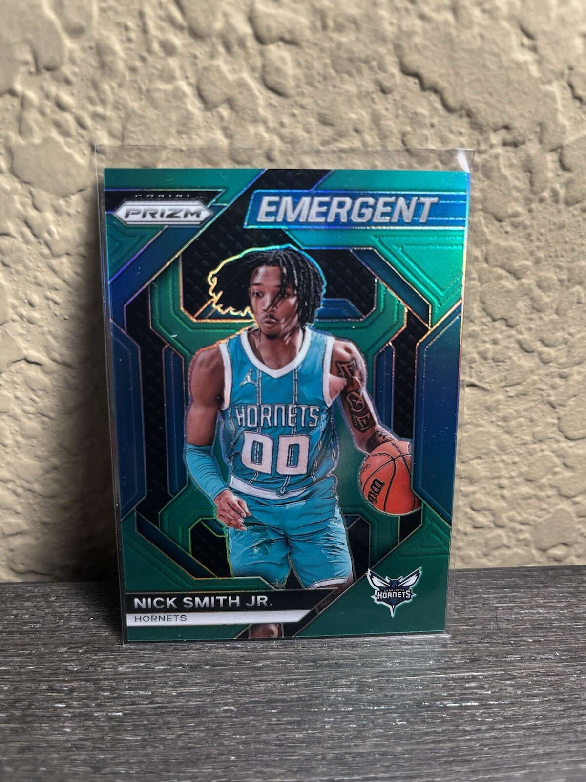 2023-24 Panini Prizm - Emergent Green Prizm #10 Nick Smith Jr. (RC)
