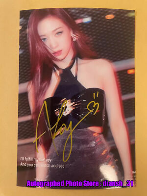 BABYMONSTER AHYEON Hand Signed Photo Autographed PHOTO K-POP