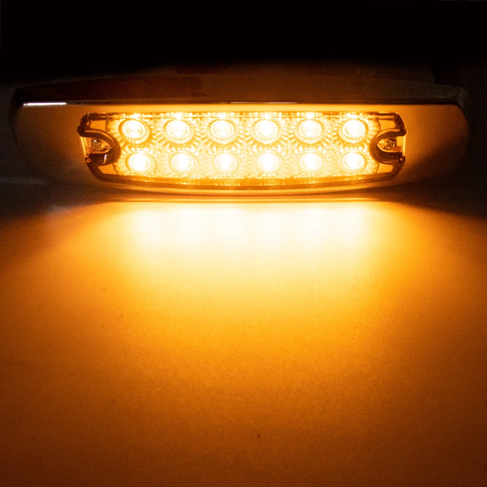 12 LED Side Marker Light 6.4" Clearance Truck Trailer Light for Peterbilt 12V - Image 4 of 4